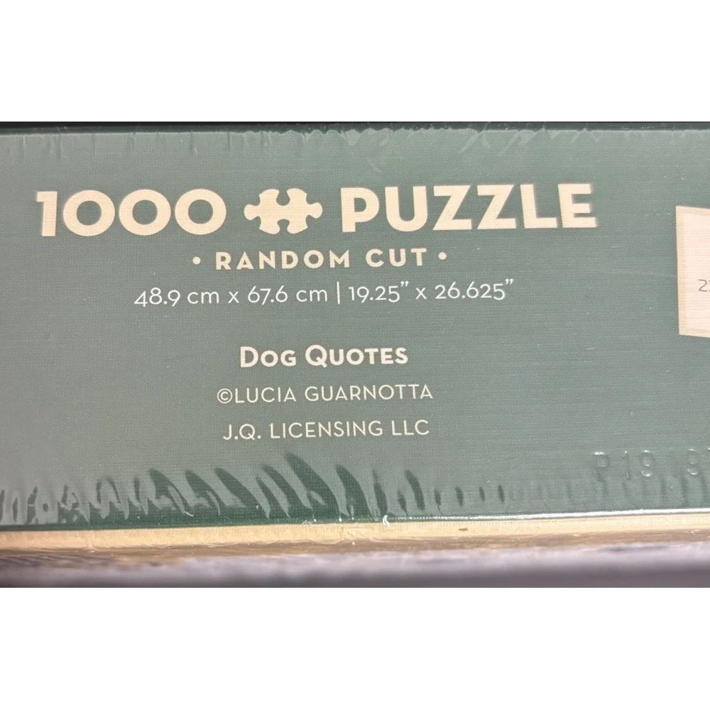 Cobble Hill Dog Quotes Jigsaw Puzzle 1000 Piece Random Cut Puppy SEALED